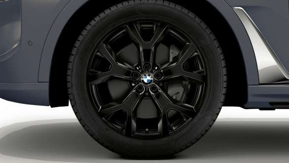 Llantas de aleación ligera BMW de 21 pulgadas con radios en Y estilo 752 en Jet Black, ruedas completas de invierno con RDCi 
